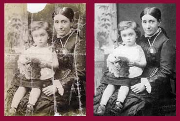 pictorium monkstown dublin photo restoration photo retouching photo ediitng torn damaged faded creased print canvas photo frame