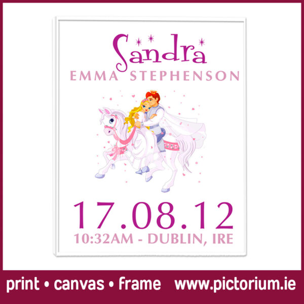 Baby Born Nursery Art. Our Princess with Birth Date. Canvas or Framed. Custom personalised Collages and Nursery Art designed and printed. Amazing customer reviews. Print Canvas Frame at Pictorium Photoshop Monkstown Your full service Photo Shop. They make the most wonderful gifts: Birthday • Engagement • Wedding • New Baby Why not create a special one for your home, they make a great talking point. Posted nationwide