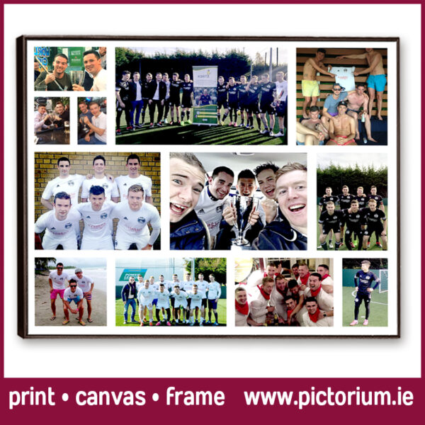 RUGBY SPORTS PHOTO COLLAGE Block Collage on Canvas. Pictorium Photoshop Monkstown Dublin We Design and Print Personalised Photo Collages. Unique designs. Canvas, Printed, Framed, Block Float, Frame. Delivered all around Ireland. Birthday, Anniversary, Engagement, Wedding, Baptism, Christening, Communion Confirmation, Mothers Day, Fathers Day, Valentines Day, Christmas Gifts Bedroom Wall Art