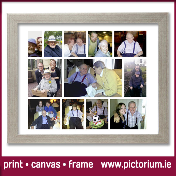 DAD's BIRTHDAY PHOTO COLLAGE Block Photo Collage Framed. Pictorium Photoshop Monkstown Dublin We Design and Print Personalised Photo Collages. Unique designs. Canvas, Printed, Framed, Block Float, Frame. Delivered all around Ireland. Birthday, Anniversary, Engagement, Wedding, Baptism, Christening, Communion Confirmation, Mothers Day, Fathers Day, Valentines Day, Christmas Gifts Bedroom Wall Art