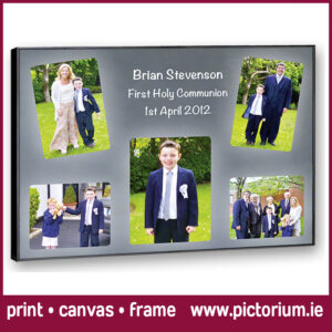 1st HOLY COMMUNION PHOTO COLLAGE Random Photo Collage with dates. Print, Canvas Framed. Photo collages designed and printed at Pictorium Photoshop Monkstown Dublin. Canvas Printed Framed Block Float Frame. Amazing reviews. Shop in Monkstown Minutes from Foxrock, Killiney, Glenageary, Deansgrange, Corneslcourt, Blackrock & Dun Laoghaire (01) 2846106