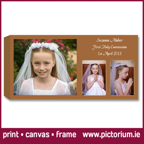 we design print communion confirmation photo collages pictorium monkstown dublin canvas photo frame float frame communion girl inset photo