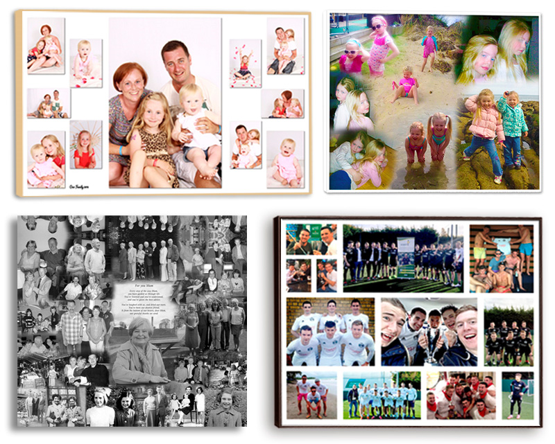 Pictorium Photoshop Monkstown Dublin We Design and Print Personalised Photo Collages. Unqiue designs.Canvas, Printed, Framed, Block Float, Frame.