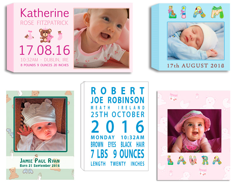 Baby Born Photo Art Nursery Art Gift Ideas photos and Photo Collages designed and printed on Canvas, Framed, Float Frame, Block. Digital Alterations Editing and Retouching Photo Printing Pictorium Photoshop Monkstown Dublin Photo Gift Ideas Gift Vouchers