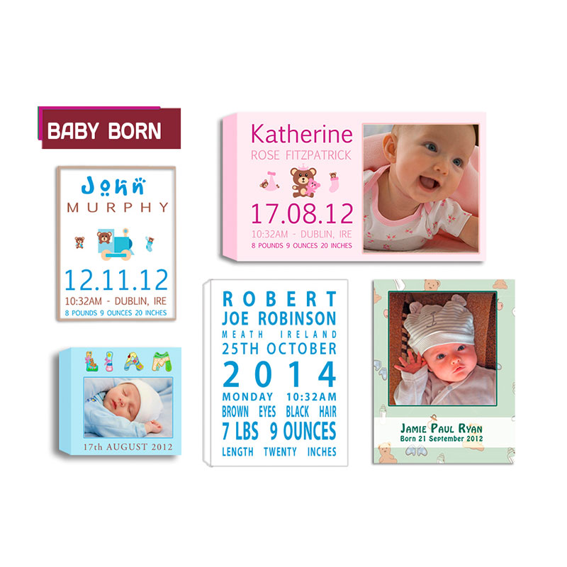 Baby Born Photo Art Nursery Art Gift Ideas photos and Photo Collages designed and printed on Canvas, Framed, Float Frame, Block. Digital Alterations Editing and Retouching Photo Printing Pictorium Photoshop Monkstown Dublin Photo Gift Ideas Gift Vouchers