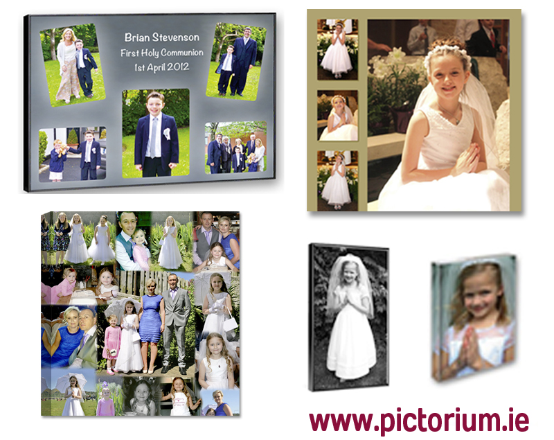 Communion Confirmation photos and Photo Collages designed and printed on Canvas, Framed, Float Frame, Block. Digital Alterations Editing and Retouching Photo Printing Pictorium Photoshop Monkstown Dublin Photo Gift Ideas