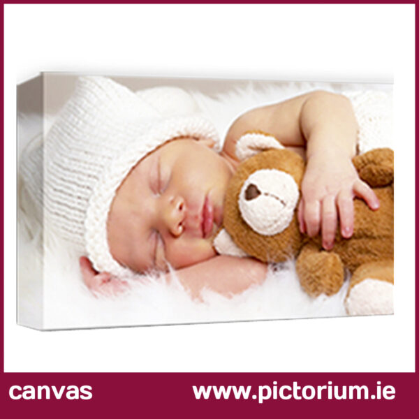 CANVAS New Baby Canvas. Pictorium Photoshop Monkstown Dublin. Dublin Photo Printing, Canvas, Ready made Frames and Bespoke Frames